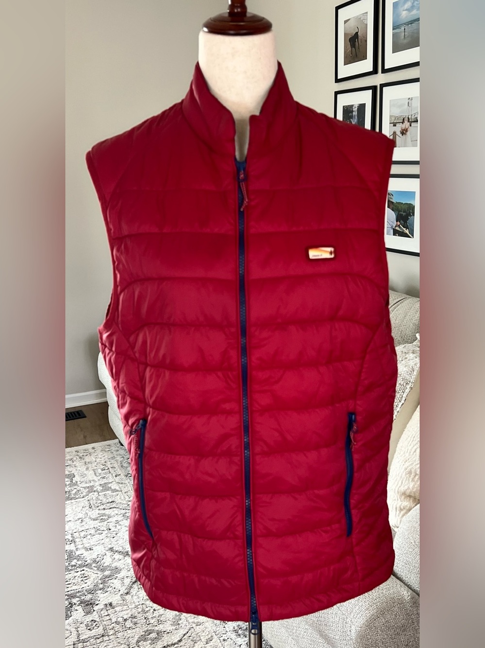 Johnnie-O Hudson Puffer Vest Nylon JMVT1160 Crimson Red Size Medium
